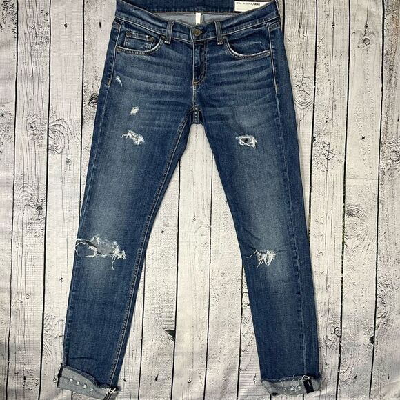 RAG & BONE DRE Distressed Jeans - Picture 1 of 7